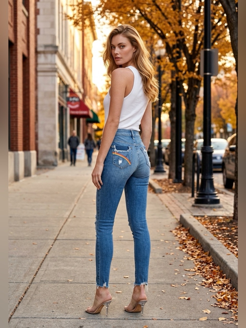 MOTHER High Waisted Looker Ankle Chew